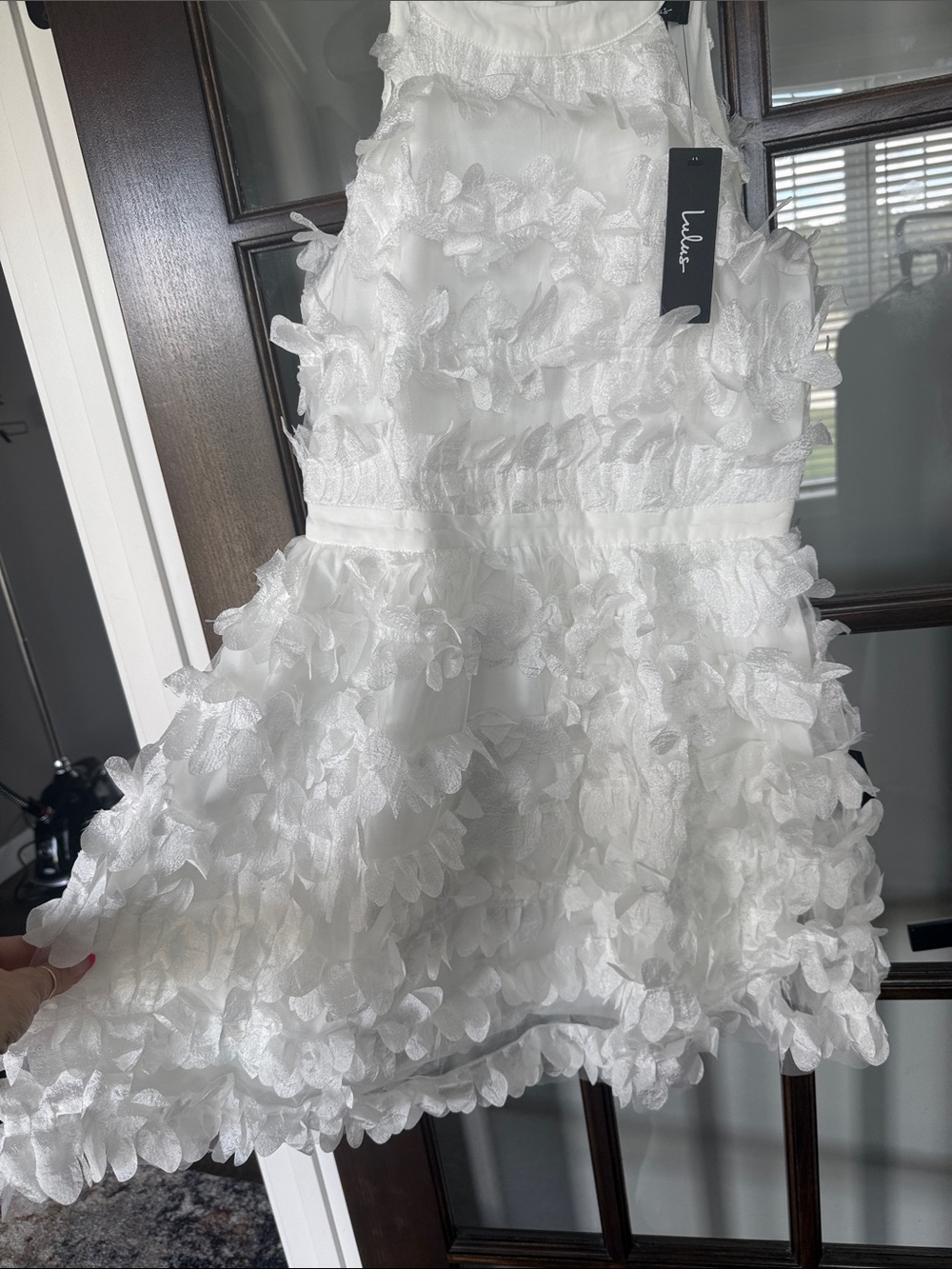 NWT Women’s Small Lulu's White Mini Dress, bachelorette dress - Picture 8 of 11